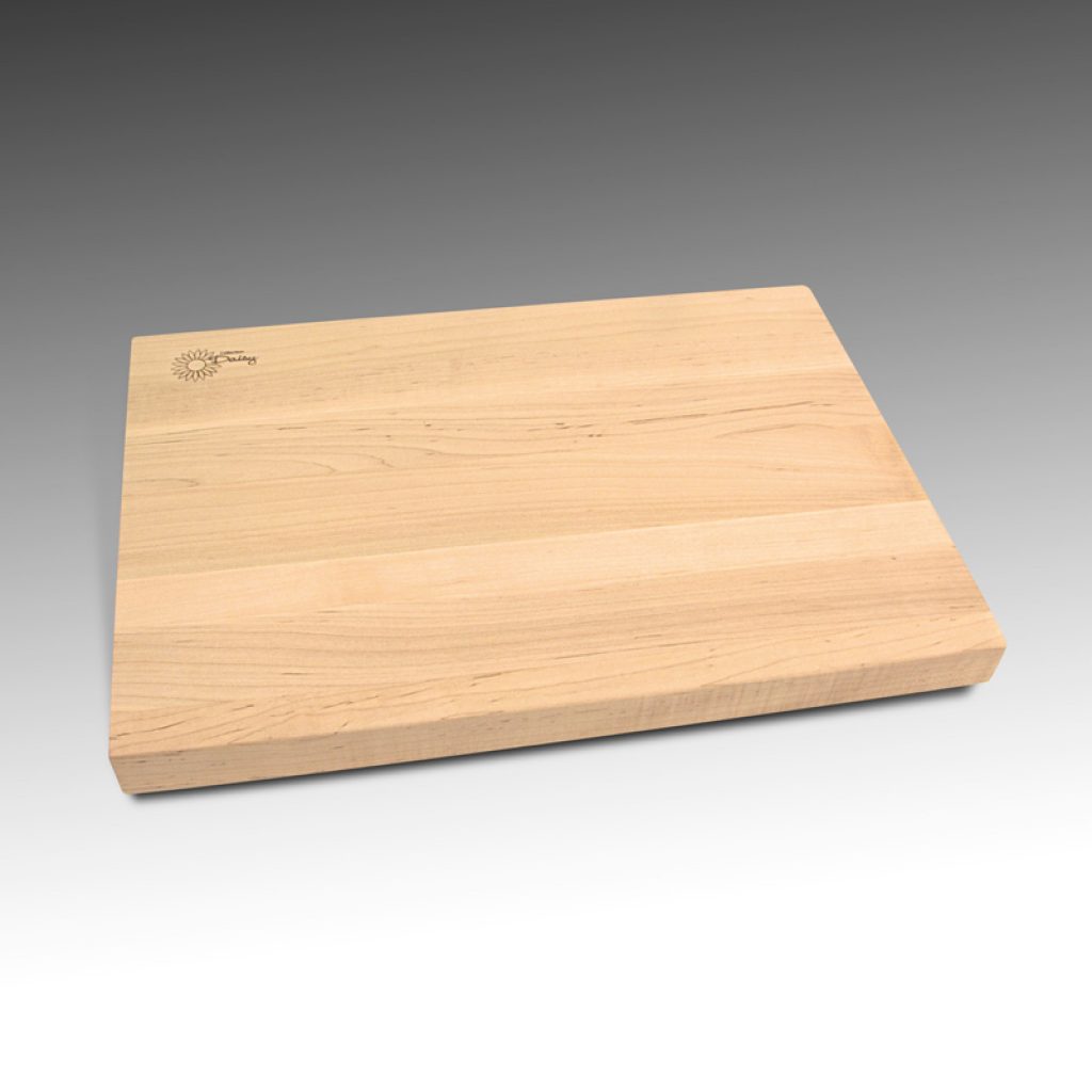 Planche à Découper Bois Bout Érable Bouclé – Fait Main