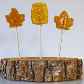 Perrot Sweet Maple lollipops made with maple syrup