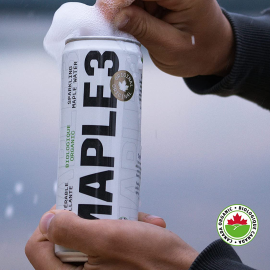 Maple3 sparkling maple water can opening foam